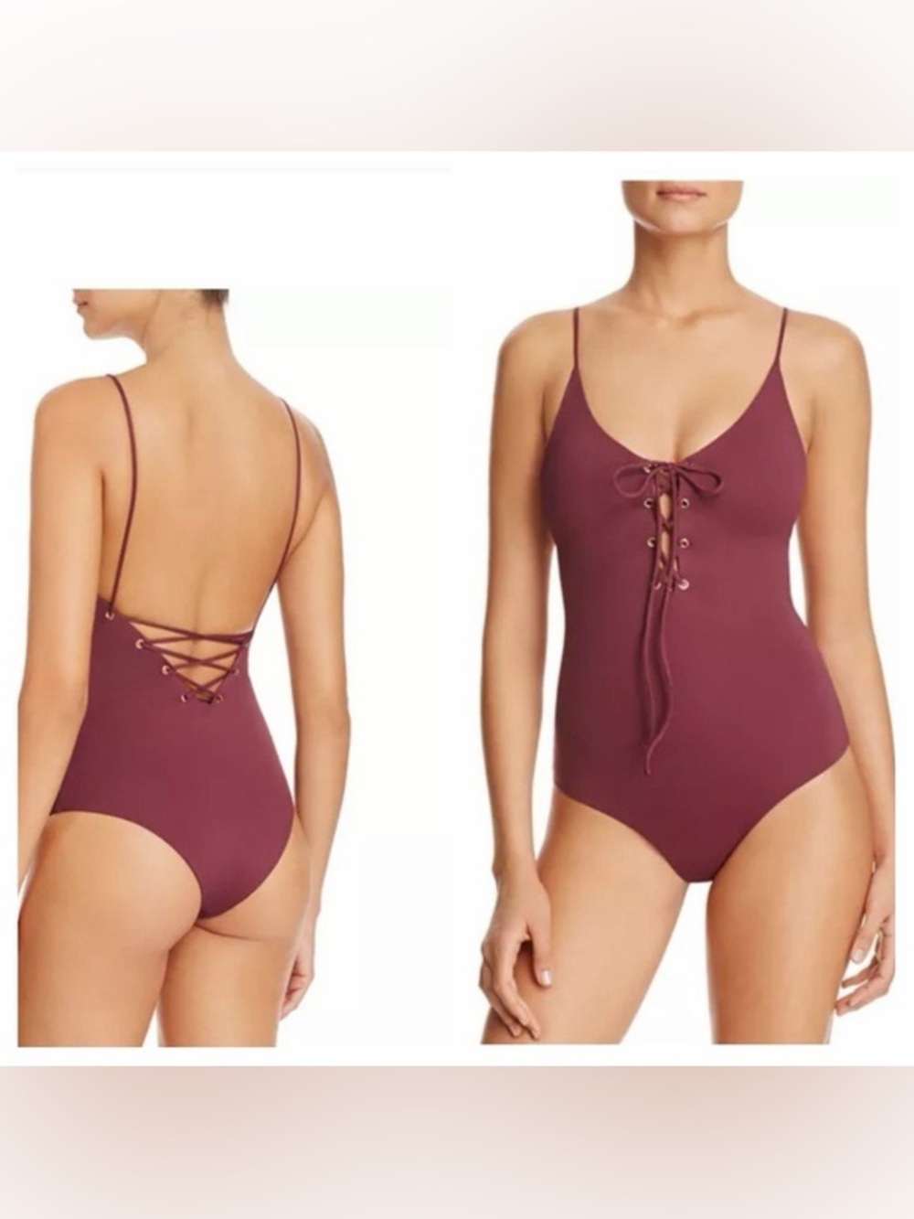 Tavik Monahan One Piece Swimsuit Merlot Size S NWT